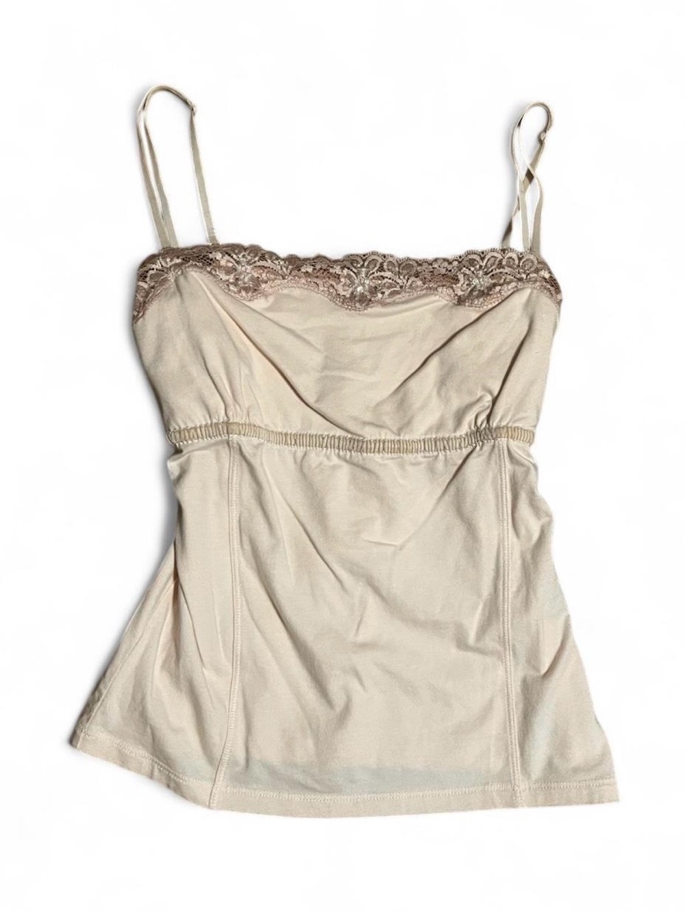 Abercrombie & Fitch Beaded Lace-Trim Cami Tank Top - Light Pink